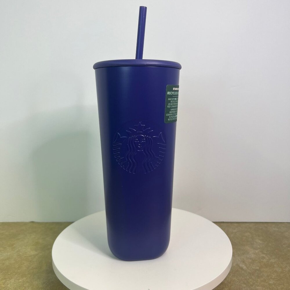 Starbucks Purple Recycled Stainless-Steel Cold Cup 24 Fl Oz With Straw